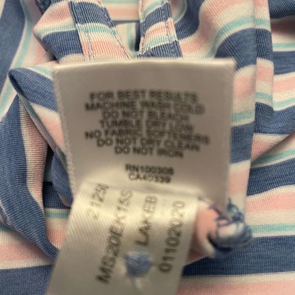 NWOT Peter Millar Polo short Sleeved Shirt Blue Stripe Size XL golf, designer - Picture 7 of 7
